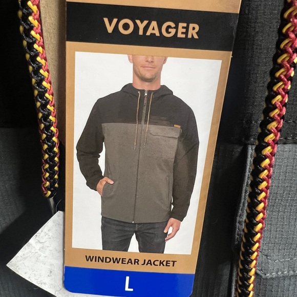 Voyager L men’s black and grey windbreaker - Picture 3 of 3